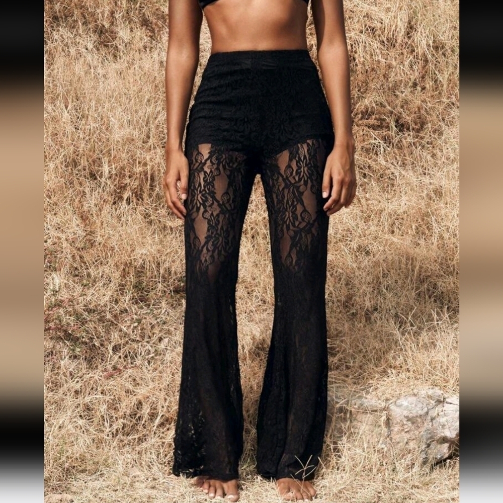 Women's high waisted mesh pants size XL